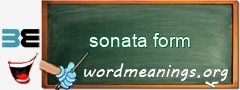 WordMeaning blackboard for sonata form